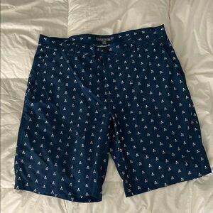 Peter Millar Navy Skull Pattern golf Shorts